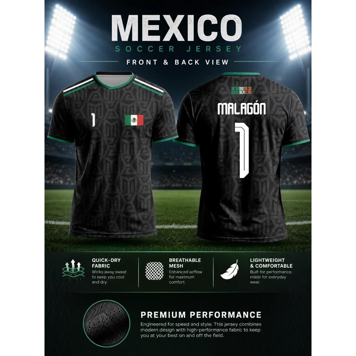 Mexico 2026 Football Jersey - Quick Dry Breathable - Comfortable Stretchy Fan Training Kit S