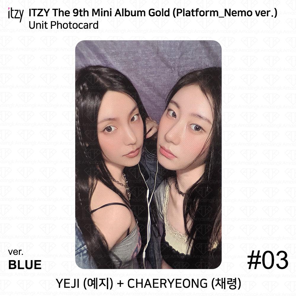 

ITZY 9th Mini Album Gold Platform Nemo ver Фотокарта Постер QR YEJI RYUJIN KPOP Unit #3