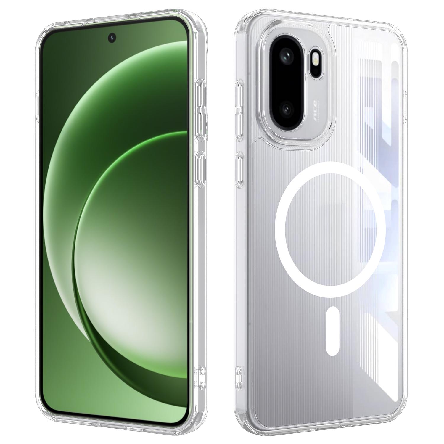 

Для OnePlus Ace 6 5G/OnePlus Ace 6T 5G/OnePlus 15R 5G Прозорий Магнітний Чохол для Телефона TPU + Акрилова Задня Кришка