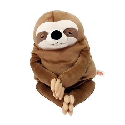 Shinada Global Mochi Series Sloth Plush Brown 22 X 22 X 30 Toy, (Large), Cm, MONK-0350B