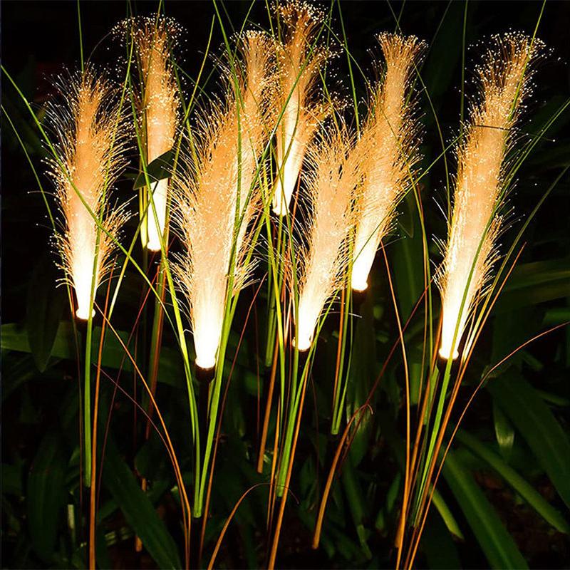 Solar LED Garden Reed Lights Outdoor Decorative Waterproof Solar Powered Flower Stake Light Christmas Lights for Yard Lawn Garde