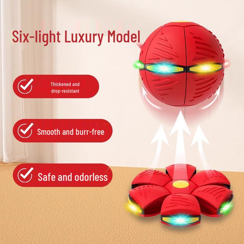 Self-Entertainment Elastic Dog Toy: Magic Flying Saucer, Deformable Foot-Stomping Ball, Educational Outdoor Sports Toy.