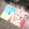 Anime Zero Two Rubber XXL PC Bathroom Mat Anti-slip Absorb Water Long Strip Cushion Bedroon Mat Welcome Doormat