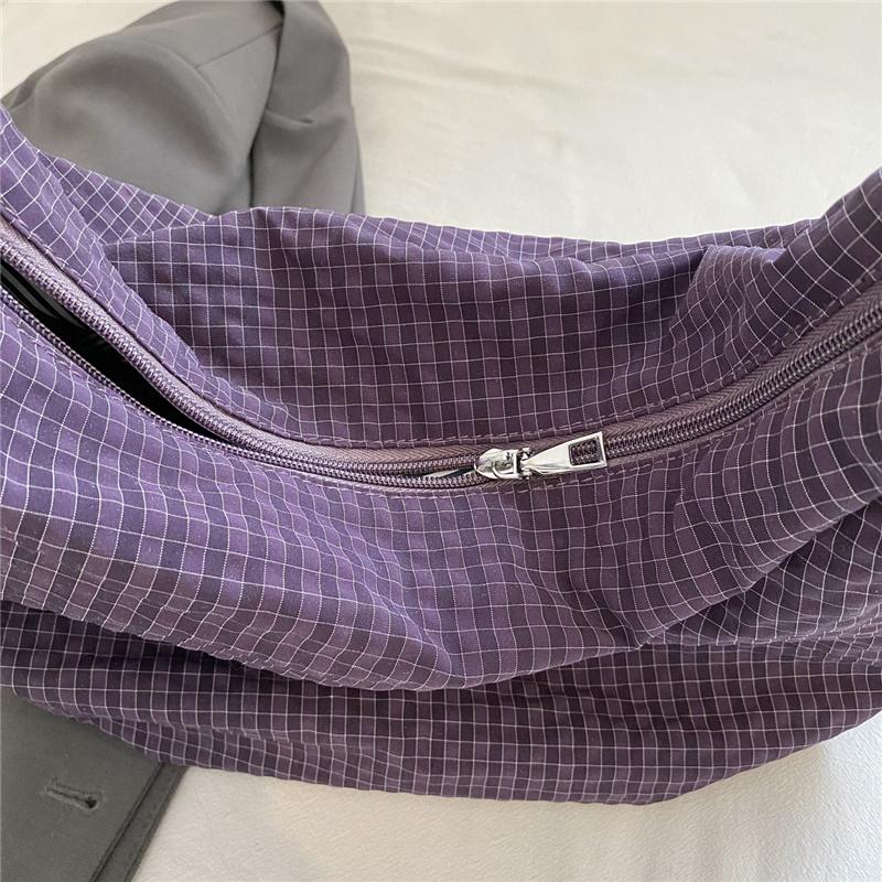 Women's Large Shoulder Bag Lightweight Check Commuter Tote Bag