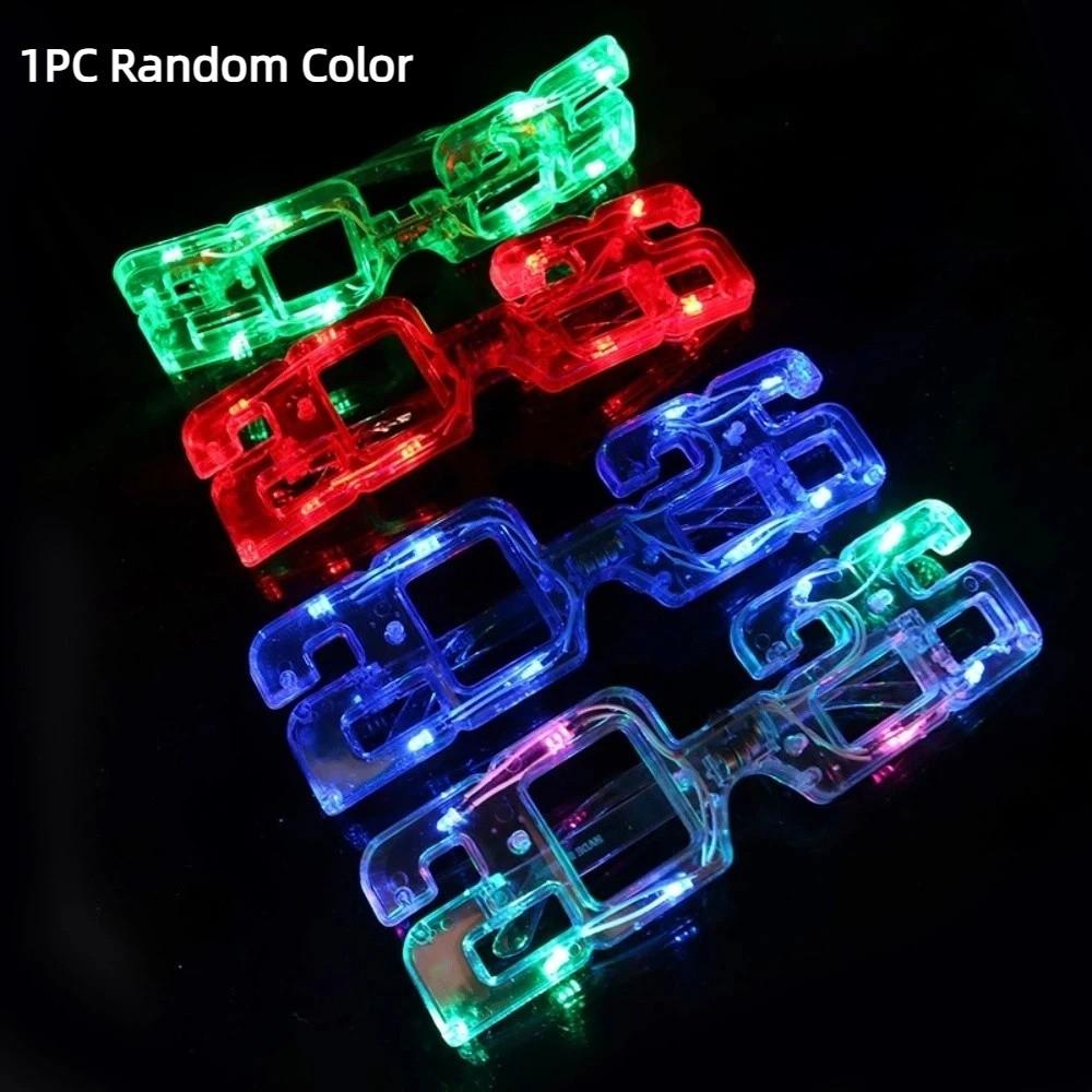 

Номер 2026 Светящиеся очки на Новый год Квадратной формы Очки для новогодней вечеринки Мужские/Женские/Детские 1PC Random Color