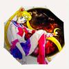 Sailor Moon Crescent Moon Brooch PinUmbrella, Portable 3-Fold Compact Umbrella for Men & Women Gift