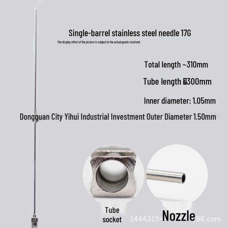 Edelstahl-Dosierspritze mit 300-mm-Schlauch & Spitze
