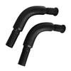 2Pcs Basin Drain Pipe Wash Basin Sink Drain Hose Flexible PVC Water Pipe for Kitchen Bathroom Black