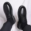 Leather Casual Round Toe Social Shoe Male Black Men's Formal Shoes Business Cheap Clearance Liquidation Clothing  Trend 39