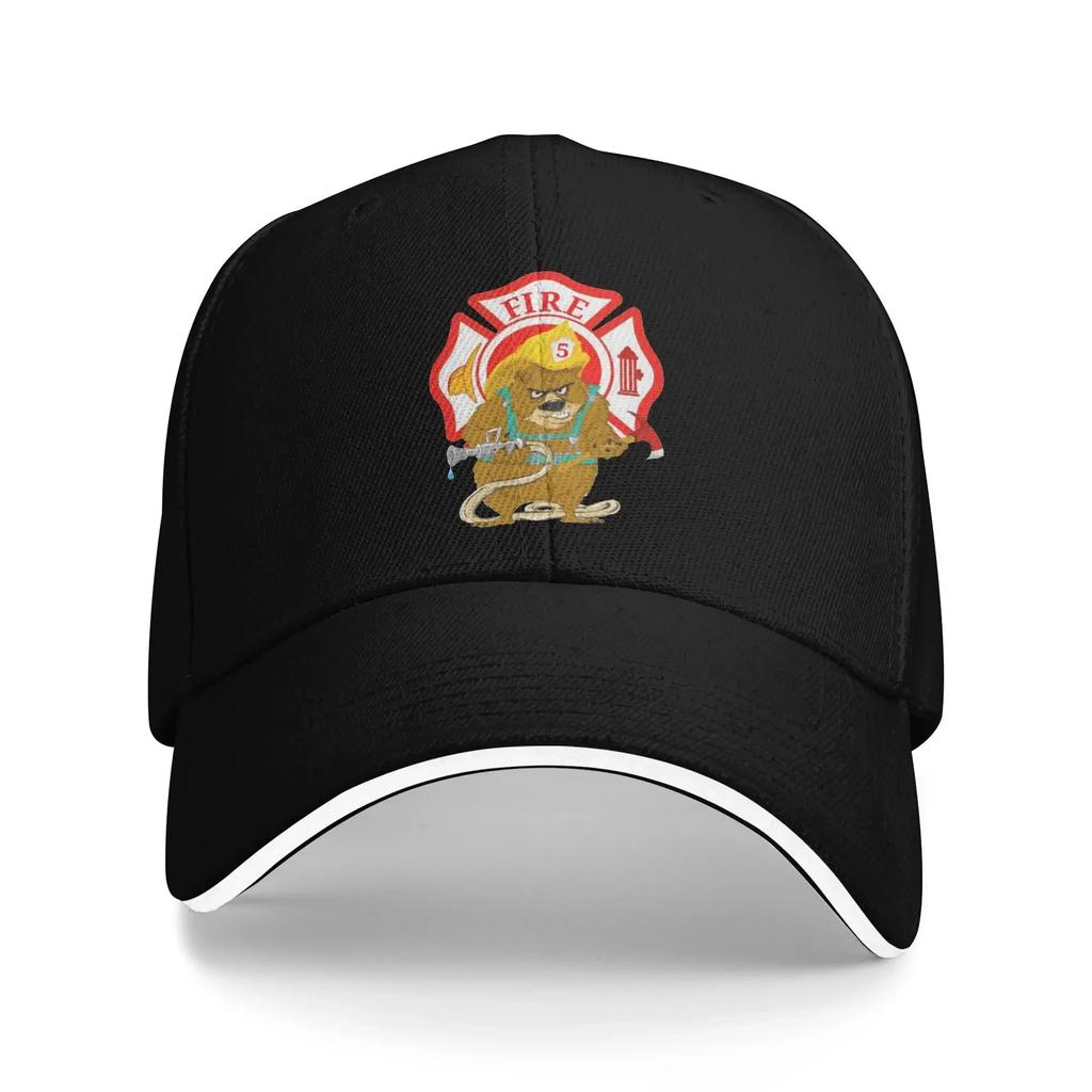 Funny California Bear Firefighter Sport Baseball Caps Womens Adult FeUnisex Beach Golf Hat Trucker Cap