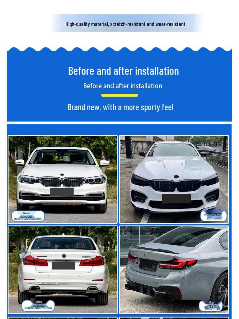 2017-2020 BMW 5 Series G30/G38 M5 Body Kit (21+ Style) - No Light Modification Needed