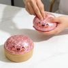 Bun Squeeze Toy Cute Bun Stress Reliever Realistic Simulated Bun Shape Toy with Cute Expressions Sensory Fidget Toy