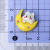 Cartoon Rainbow Moon Bear Resin Accessories Kit for DIY Hair Clips