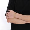 Men's Silver Bracelet 18 Cm Braided Twist Thin 3 Mm Titanium Steel