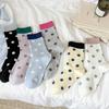 6 Pairs of Women'S Socks with Contrasting Colors, Polka Dots, in Candy Colors, Cute And Stylish, Mid-Calf Length, Korean Style