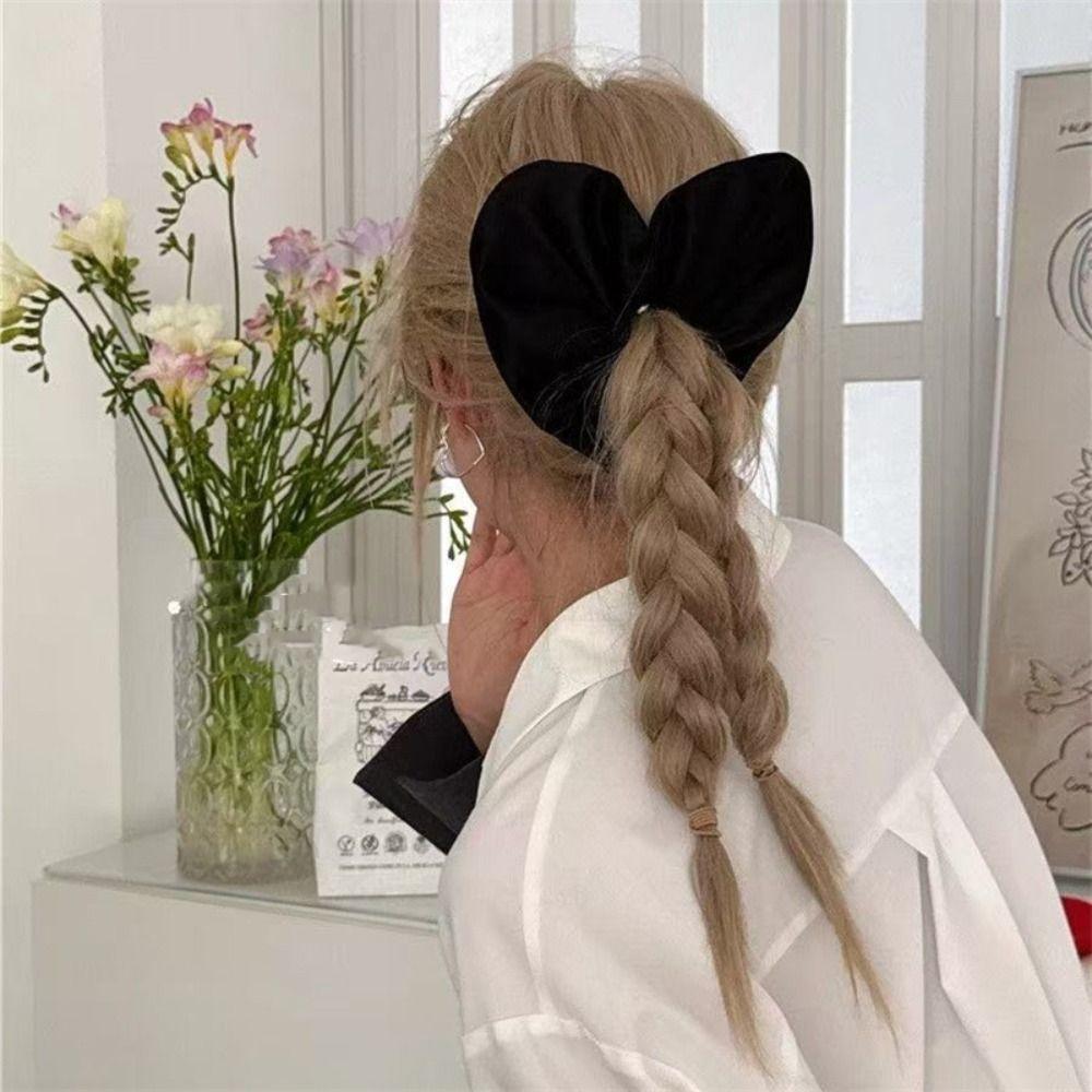 Cloth Heart Hair Rope Love Exaggerated Hair Ring Personality Ponytail Elastic Rubber Band  Party