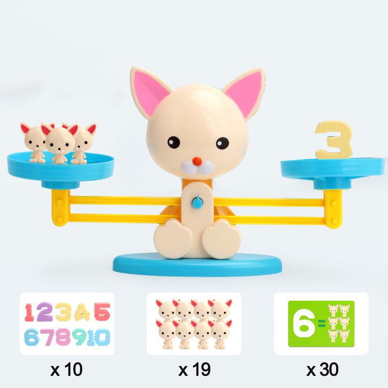 Children's Montessori Math Toy Funny Frog Scale Balance Toy Early Education Number Learning Puzzle Toys Teaching Material Gift