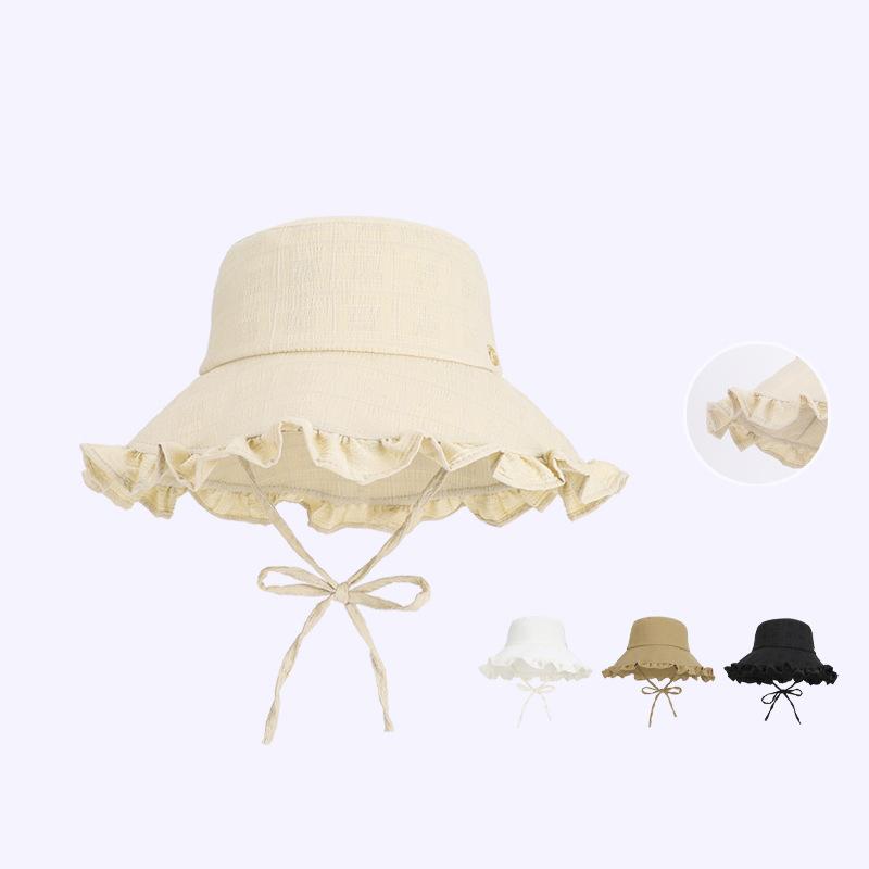 Spring Summer Outdoor Sun Hat Women's Lace Big Brim Fisherman Hat