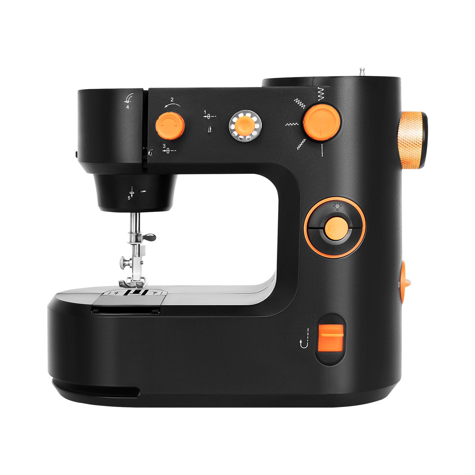 

Portable Electric Sewing Machine with Foot Pedal, 2-in-1 Dual Speed for Home DIY Clothes Repair, Sewing Denim Shirts Pants чорний