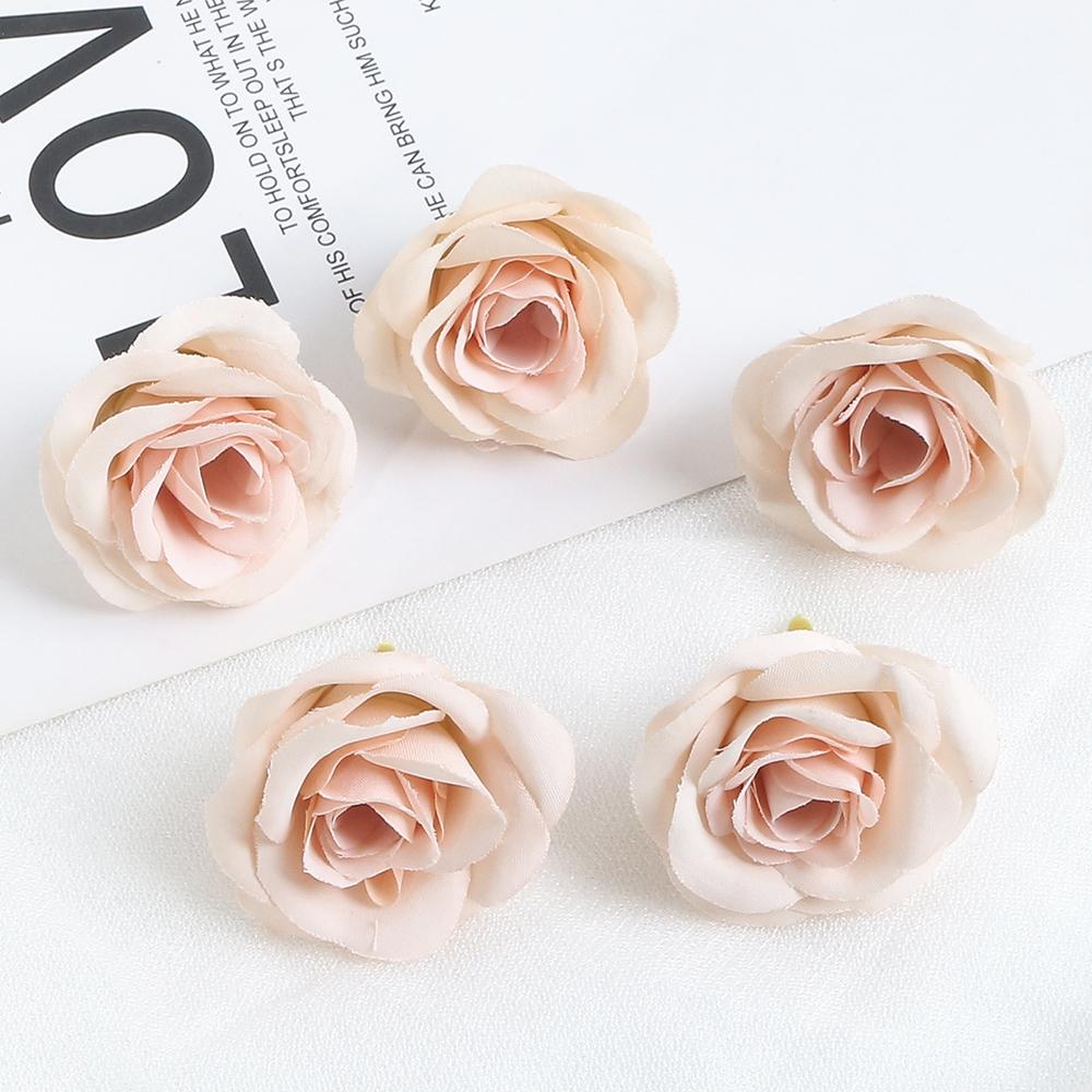 10 Stück Rose Künstliche Blumen 7CM Seide Gefälschte Blütenköpfe Für Heimdeko Hochzeit Hochzeitsdekoration DIY Handwerk Girlandenzubehör