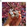 Rhinestone for Clip on Earbuds Open Ear Decorative Zirconia Earphone Accessories Removeable DIY Decoration