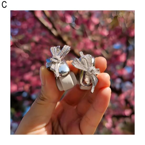 Rhinestone for Clip on Earbuds Open Ear Decorative Zirconia Earphone Accessories Removeable DIY Decoration