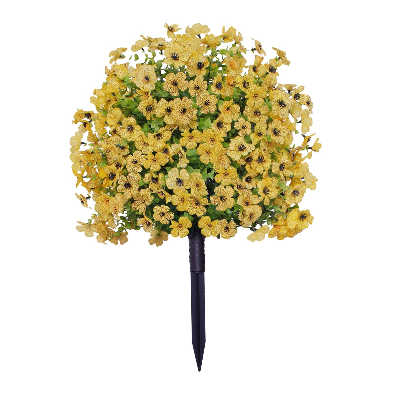 

Искусственный фиолетовый цветок на колышке Современные садовые аксессуары Фигурка-украшение для декора улицы, дома и газона жёлтый