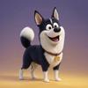 2D Acrylic Dog Hanging Decoration Car Rearview Mirror Puppy Hanging Ornament Bag Purse Charm Pendant Car Interior Accessory