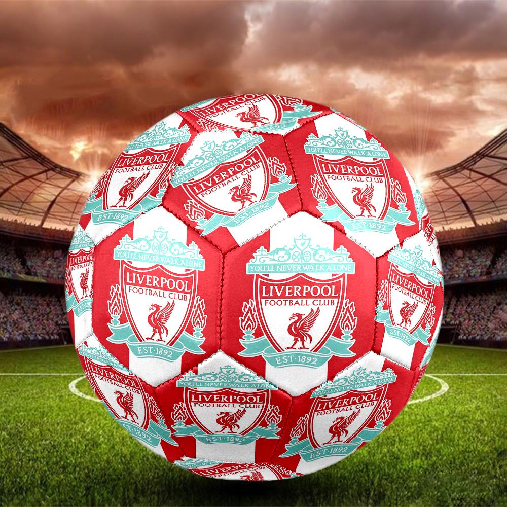Liverpool F.C. Druckgröße 5 Fußball, Standard-Spielball für Sportspiele und Mannschaftstraining, Ideales Geschenk für Fußballfans