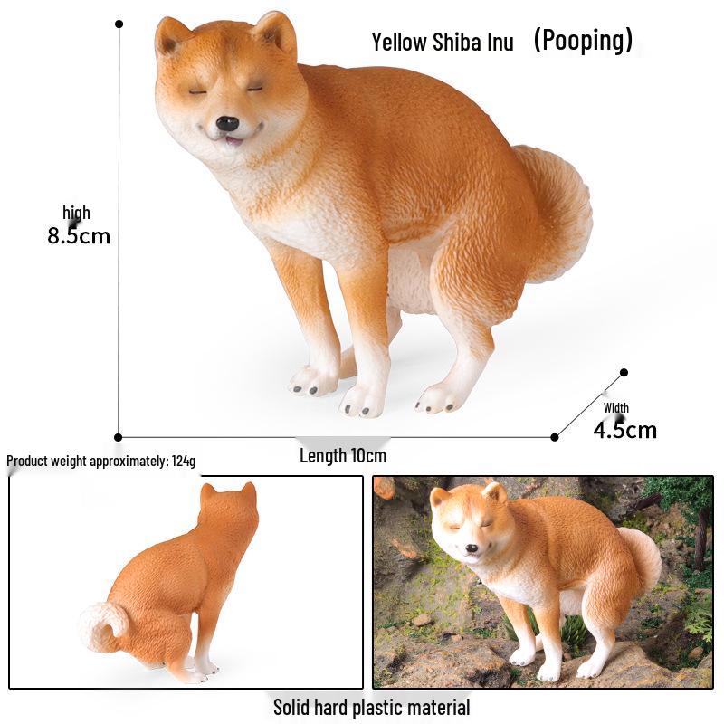 Realistic Corgi Puppy Heart Model: Cute Animal Toy & Desktop Ornament