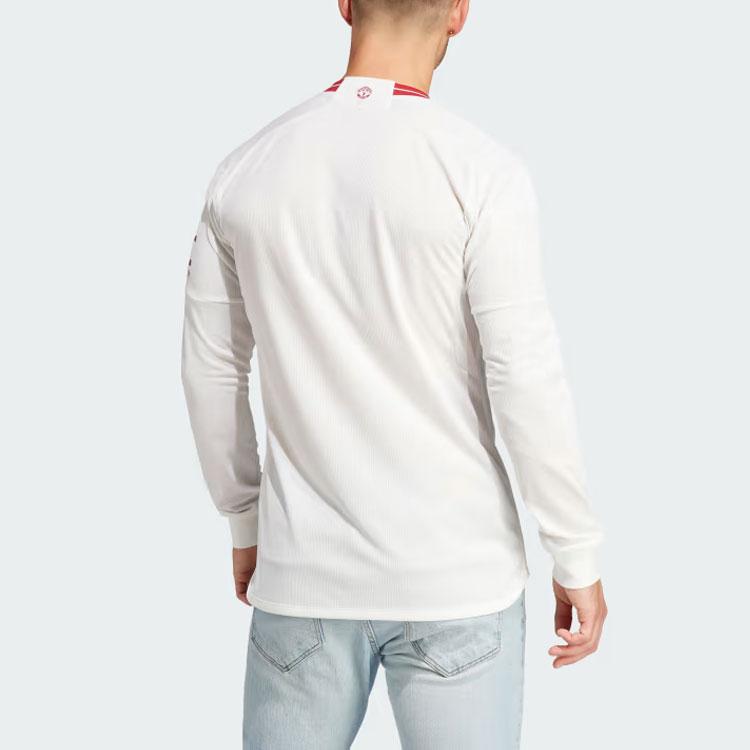 Adidas Manchester United 23/24 Long Sleeve Third Jersey With Letter Print Men Jersey White IP1745