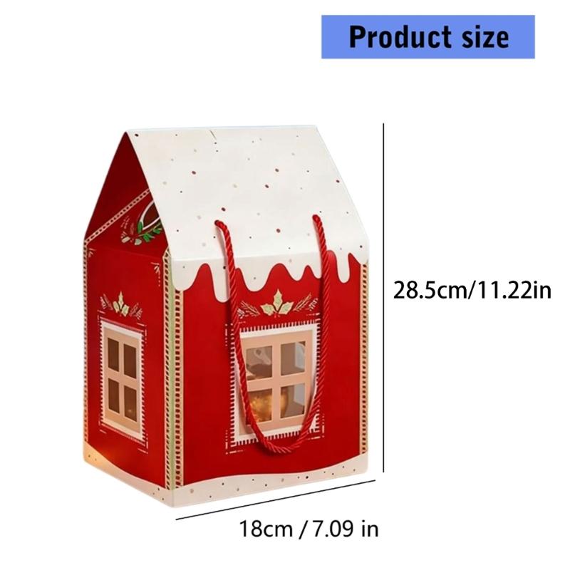 Ferien Papierhaus Set Geschenkbox Festival Dekoration Geschenk Feiertags-Vitrine Saisonale Tischdekoration