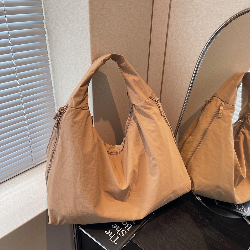 Fashion Casual Canvas Tote Bag New Trendy Lazy Style Large Capacity Armpit Bag Commuter Shoulder Bag