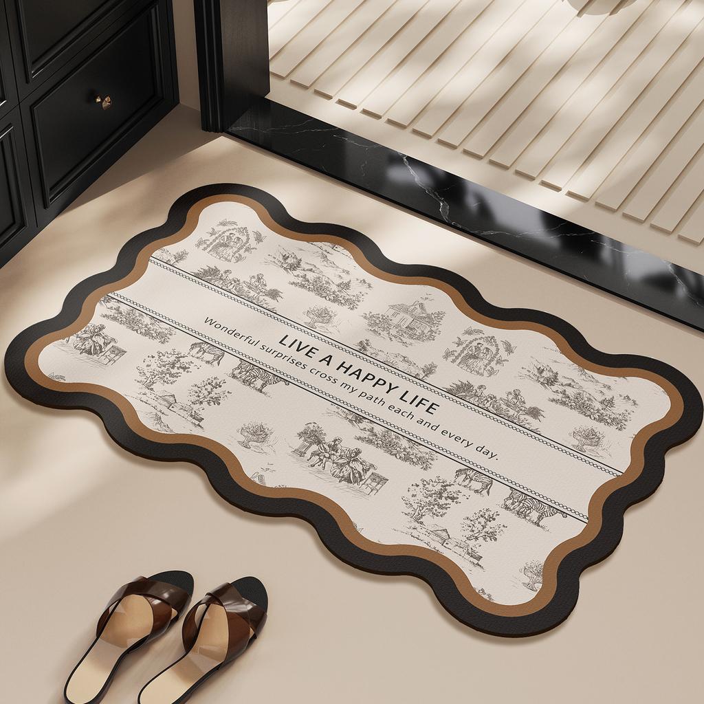 Bathroom Floor Mat Special-Shaped Anti-Skid And Anti-Drop Toilet Diatom Mud Absorbent Mat Toilet Foot Mat Bathroom Carpet Mat