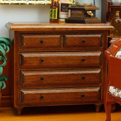 Miniaturschrank im Maßstab 1:12, Miniatur-Vitrinenschrank, Vitrine, Puppenhauszubehör für