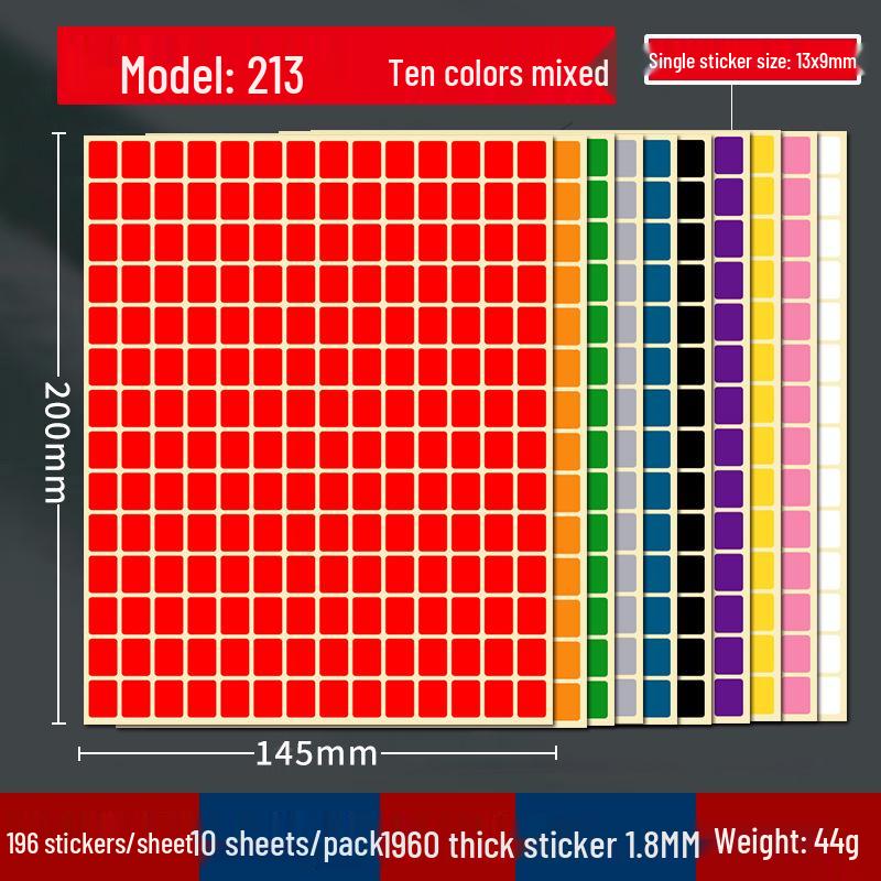 Mixed Color Round Dot Sticker Labels - Available in 10, 16, and 20 Vibrant Colors