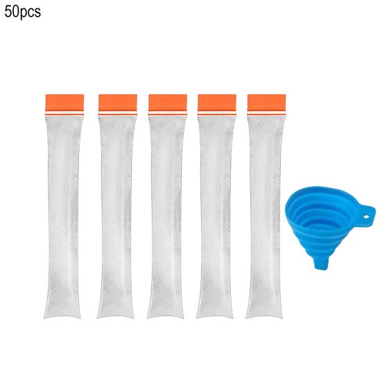 50/100 ks Jednorázové sáčky na nanuky Bez BPA Mrazicí tuby se zipovým uzávěrem a nálevkou Nepropustná DIY forma na nanuky na ledové nanuky Jogurt Džus Smoothie