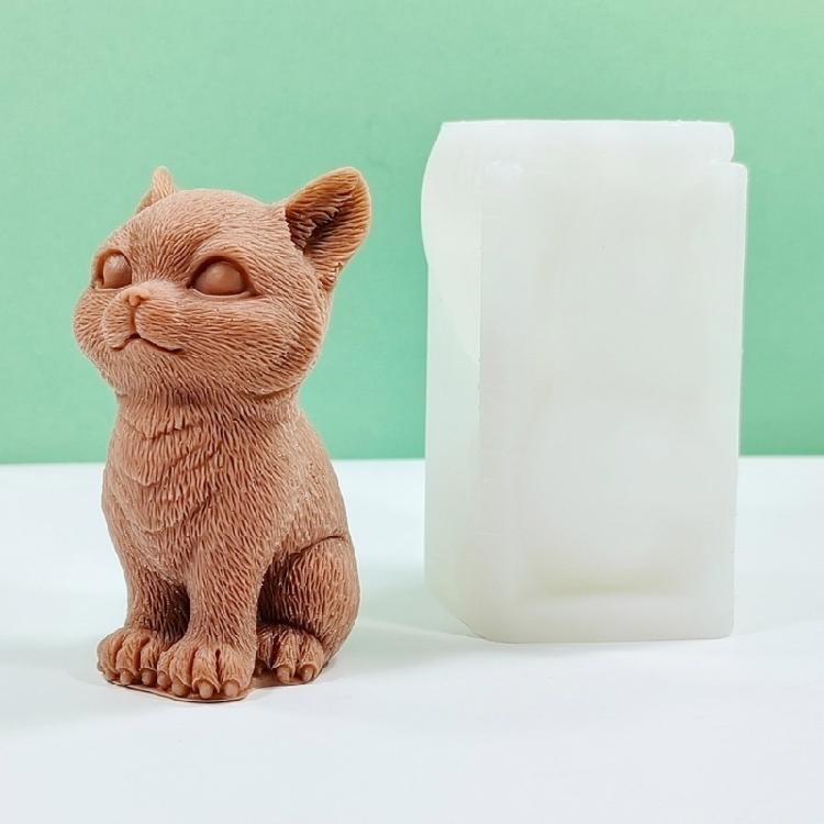 Sitting Cats Silicone Molds Cute Cats Candle Molds Scented Candle Casting Molds