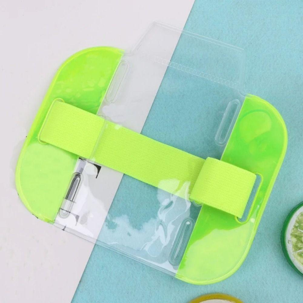 Plastic ID Card Holder Transparent Card Cover Credit Card Case Arm Band ID Badge Holder  Men