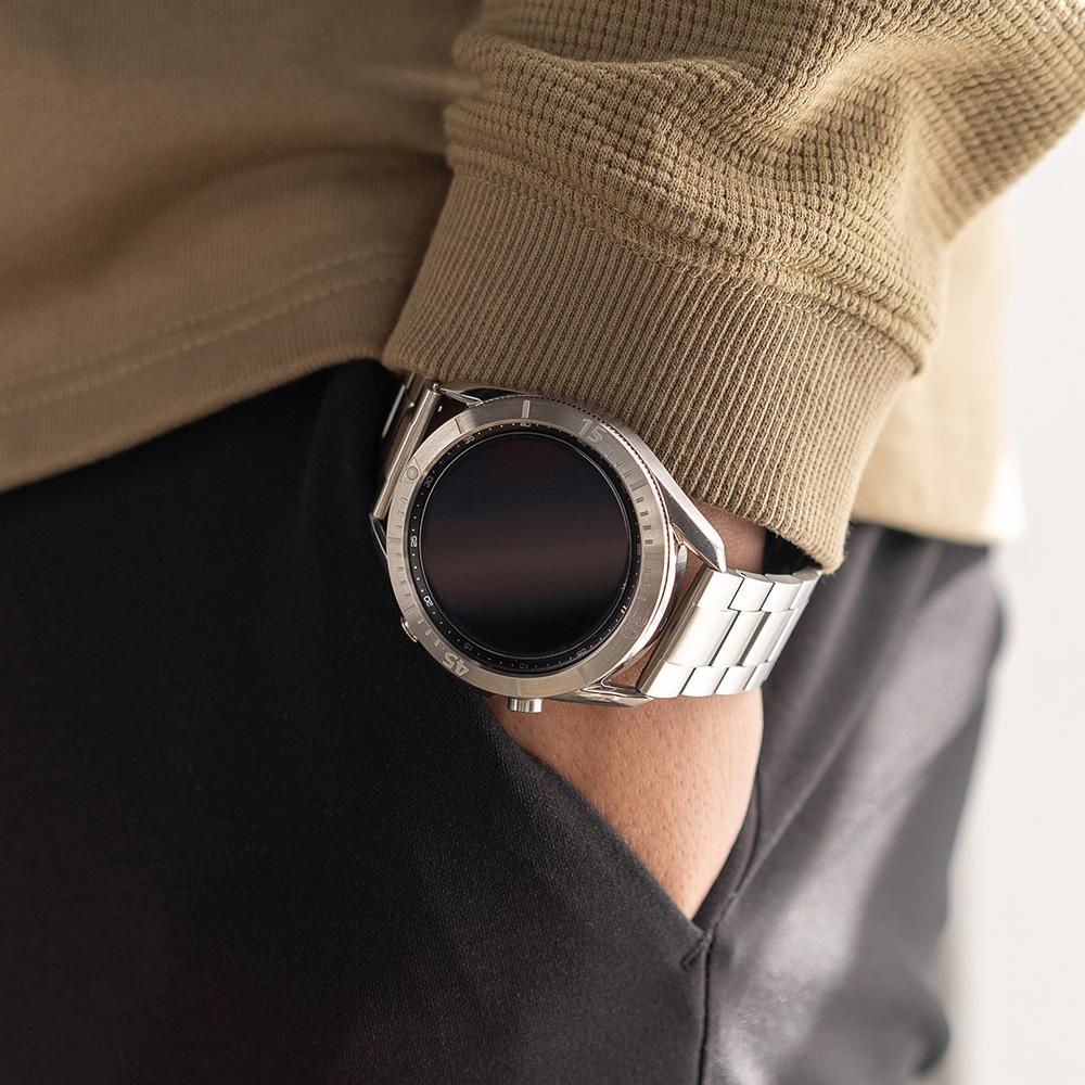 Lingke Smartwatch Compatible Strap Metal One Silver