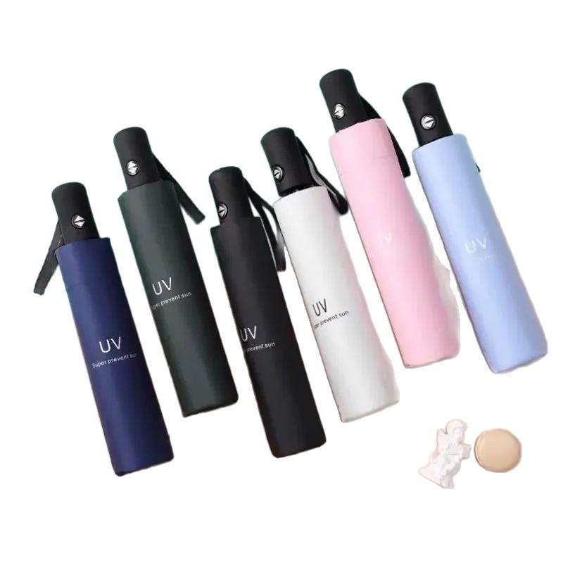 Durable Semi-Automatic UV-Resistant Folding Sun Umbrella for Students