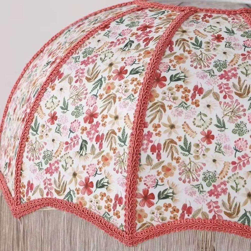 Vintage Style Fabric Lampshade European-style 20CM 25CM 30CM Retro Lampshade Floor Lamp