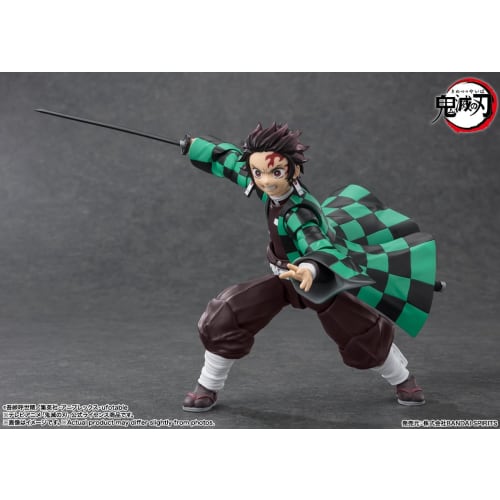 TAMASHII NATIONS S.H.Figuarts Demon Slayer: Kimetsu No Yaiba Tanjiro Kamado, Approximately 140mm, PVC & ABS Painted Action Figure