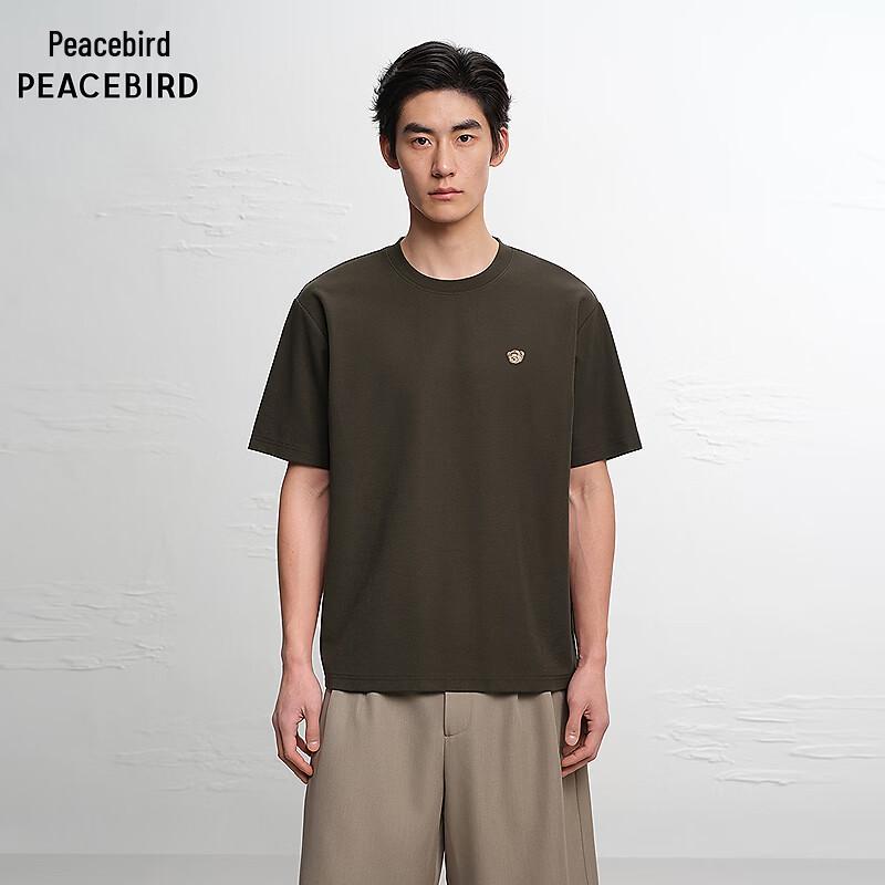 PEACEBIRD Men s Bear Embroidery Short Sleeve T-Shirt 3XL