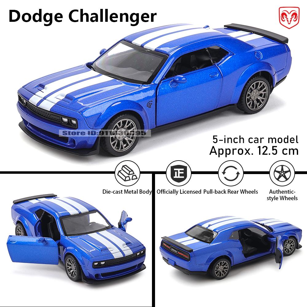 MSZ 5-inch Alloy Car Model Dodge Challenger Rebound Function Static Model Alloy Die-casting Car Model Collection Gift Toy