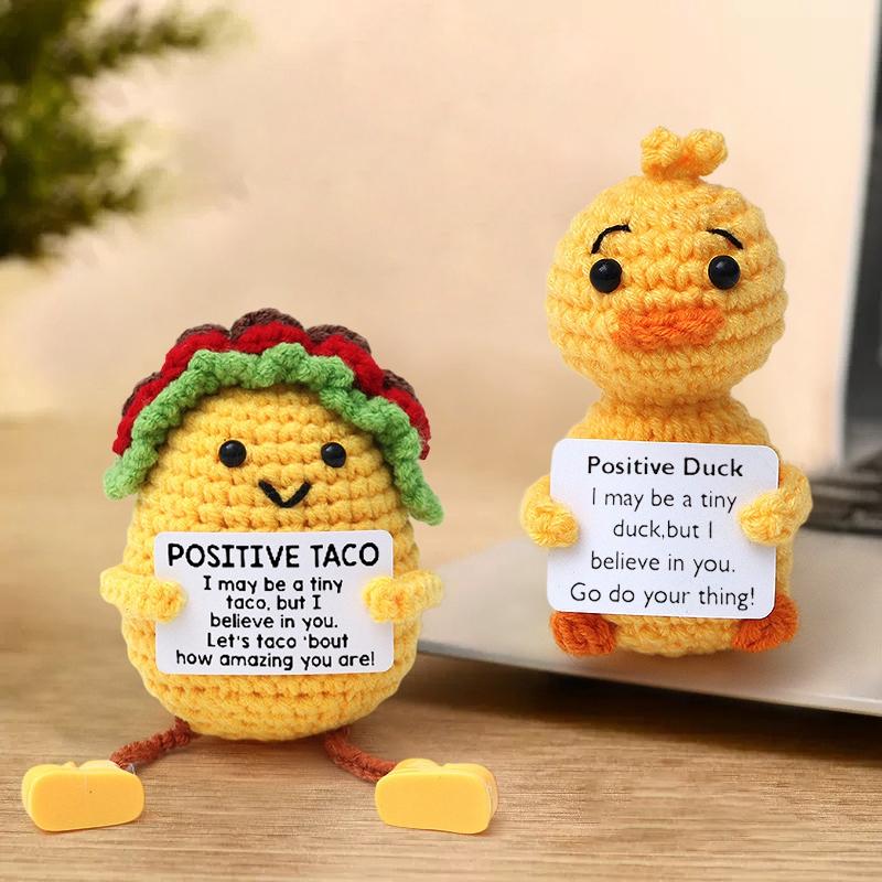 Crochet Positive Energy Doll Pocket Hug Gifts Handmade Knitted Ornament Handmade Doll Valentine's Chrismas Gifts Navidad 2026