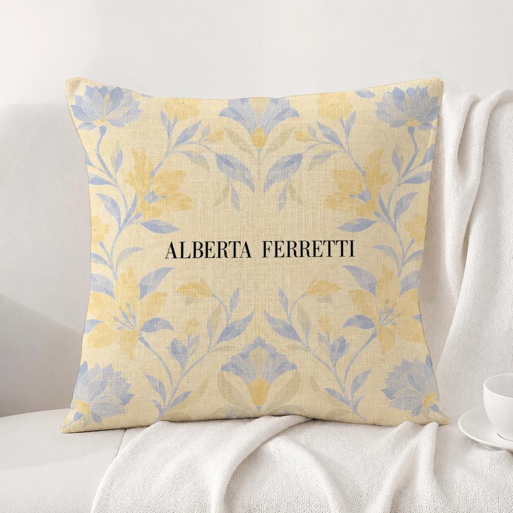 Brand Alberta Ferretti Cushion Cover Natural Linen Pillowcase Set AllinOne Decor Cushion Cover for Sofa Bedroom Chair