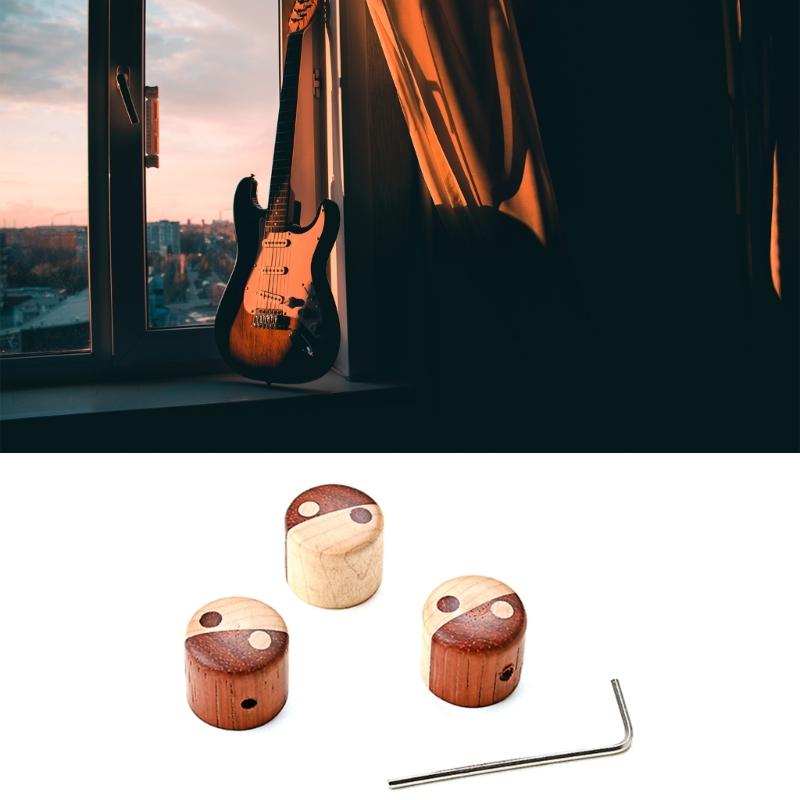 Wooden Volume Tone Control Knobs Electric Guitar Bass Knobs Potentiometer Cap Instrument Accessories Easy to Use