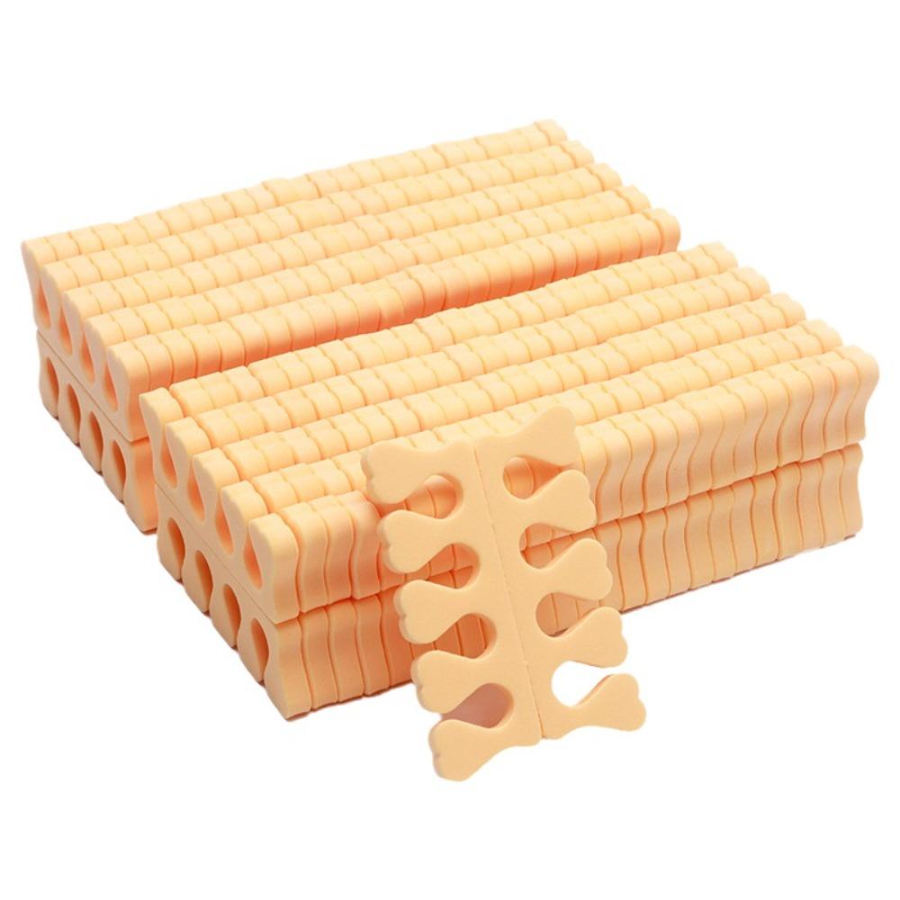 100Pcs Heart Shape Manicure Finger Separators Soft Sponge Pedicure Foot Braces  Pedicure Care оранжевый