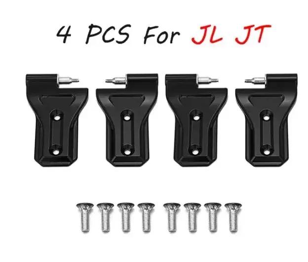 

4 шт. алюминиевая боковая петля двери с покрытием для Jeep Wrangler JK JL JT 2007+ Road Steel дверная петля комплект не декоративная крышка дверной петли